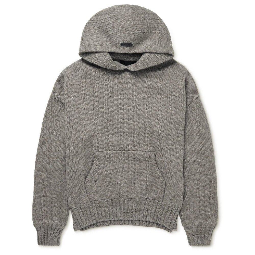 Fear of God Oversized Wool Hoodie in Gray